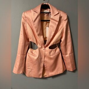 NWT Atoir The Pierce Blazer with Cut Out Details in Apricot Blush. Size US 2